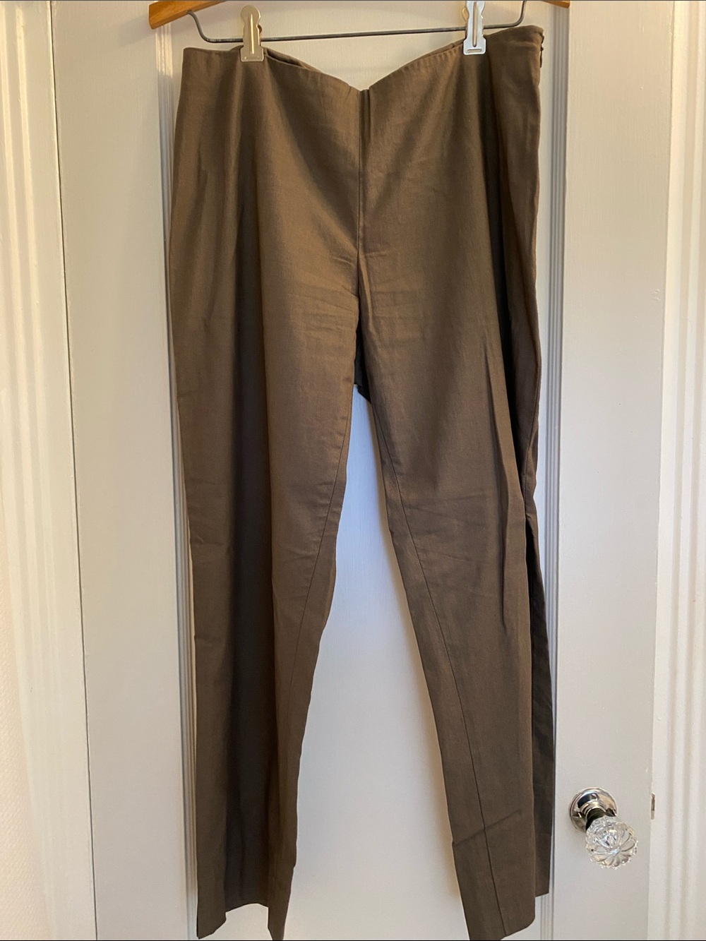 Theory Women's Straight-Leg Pants in Gray/Brown